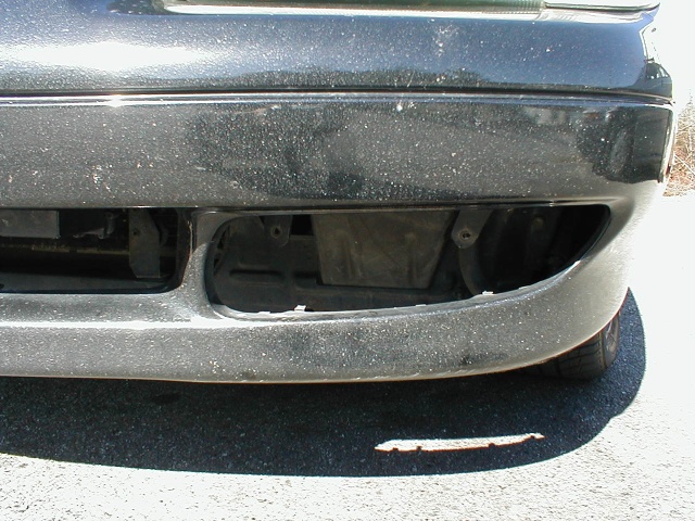 Starting this project, I pulled both fog lamps out, leaving these creepy looking empty eye sockets...