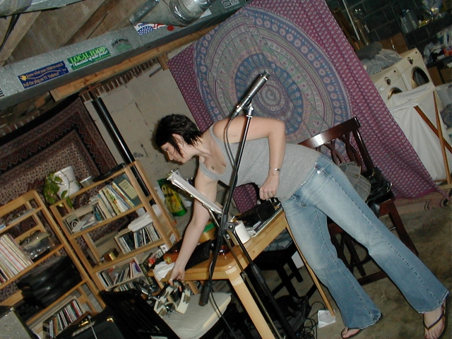 The Nicka at our new space (Tom's basement)